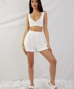 Peppermayo Exclusive Cote Dazur Terry Crop - White 12 Peppermayo Exclusive Cote Dazur Terry Crop - White
