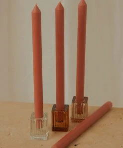 Candle Co Moreton 30cm Eco Dinner Candle Pack Of 4 - Baked Clay New & Most Loved