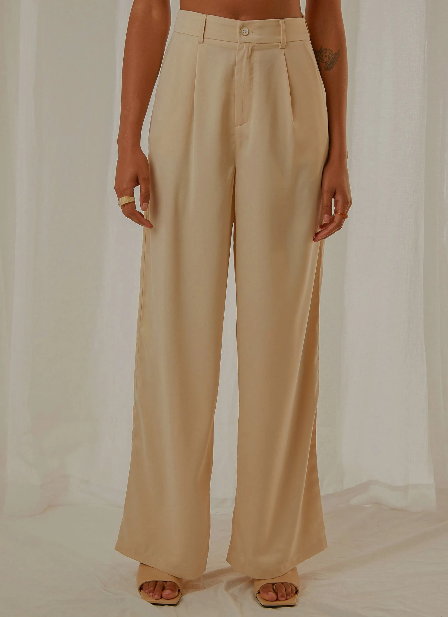 Peppermayo Exclusive New & Most Loved Milano Satin Pant - Ivory 5 Peppermayo Exclusive New & Most Loved Milano Satin Pant - Ivory