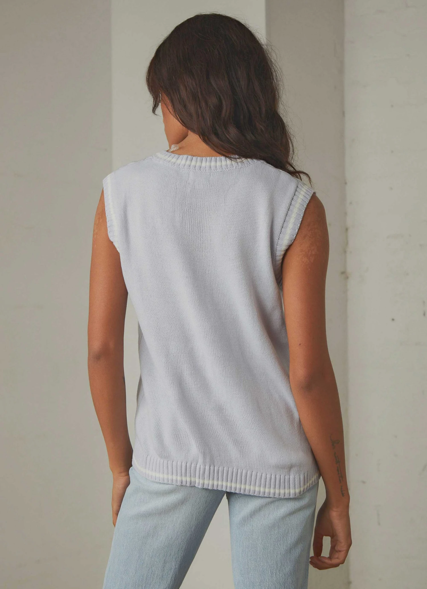 Peppermayo New & Most Loved Centre Court Knit Vest - Blue 7 Peppermayo New & Most Loved Centre Court Knit Vest - Blue