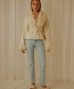 Peppermayo Exclusive Maddy Faux Fur Jacket - Ivory New & Most Loved