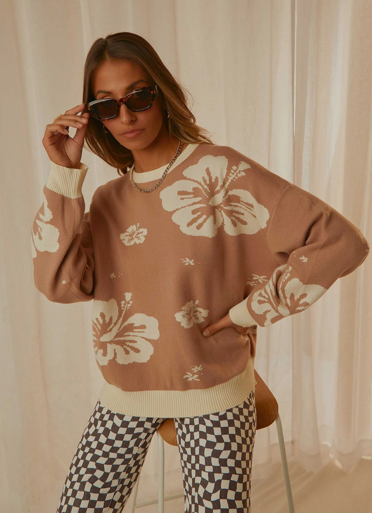 Peppermayo Exclusive Tropical Days Knit Jumper - Mocha New & Most Loved 5 Peppermayo Exclusive Tropical Days Knit Jumper - Mocha New & Most Loved