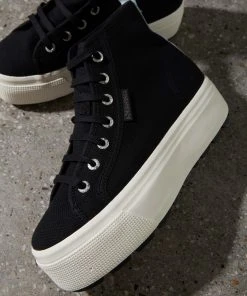 Superga 2705 Hi Top Tank - 999 Black