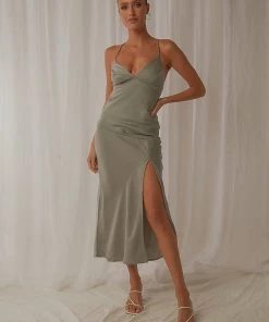 Peppermayo Sun Comes Up Midi Dress - Sage 9 Peppermayo Sun Comes Up Midi Dress - Sage