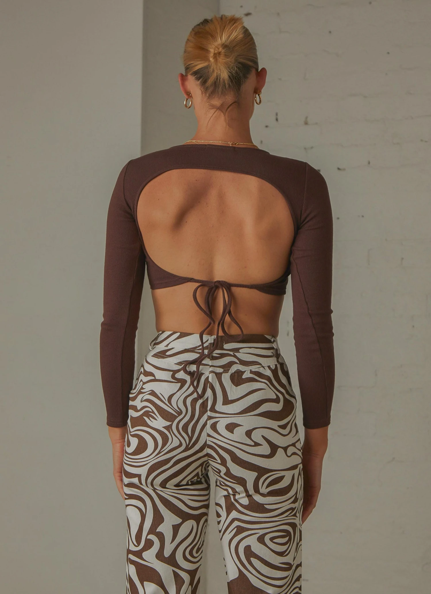 Peppermayo Exclusive Total Crush Tie Back Top - Choc Brown New & Most Loved 7 Peppermayo Exclusive Total Crush Tie Back Top - Choc Brown New & Most Loved