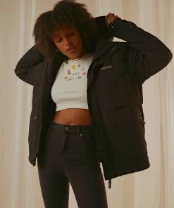 Afends Streetlights Unisex Recyled Nylon Anorak - Black New & Most Loved