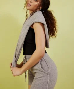 Peppermayo Dear Diary Knit Shorts - Grey New Bottoms 9 Peppermayo Dear Diary Knit Shorts - Grey New Bottoms