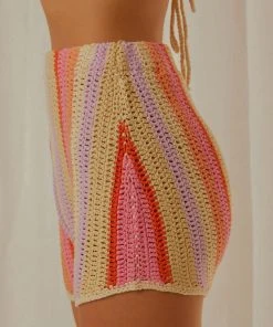 Peppermayo Exclusive New & Most Loved Sunburst Crochet Shorts - Pink Stripe - Pre-Order 12 Peppermayo Exclusive New & Most Loved Sunburst Crochet Shorts - Pink Stripe - Pre-Order