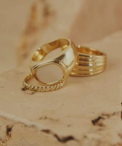 Peppermayo Turlington Ring Set - Gold & White New & Most Loved
