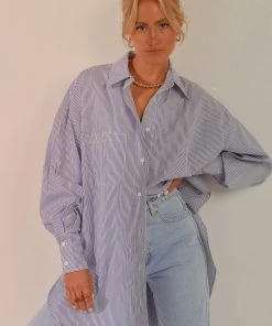 Peppermayo Liasons Oversized Shirt - Blue Stripe New & Most Loved 11 Peppermayo Liasons Oversized Shirt - Blue Stripe New & Most Loved