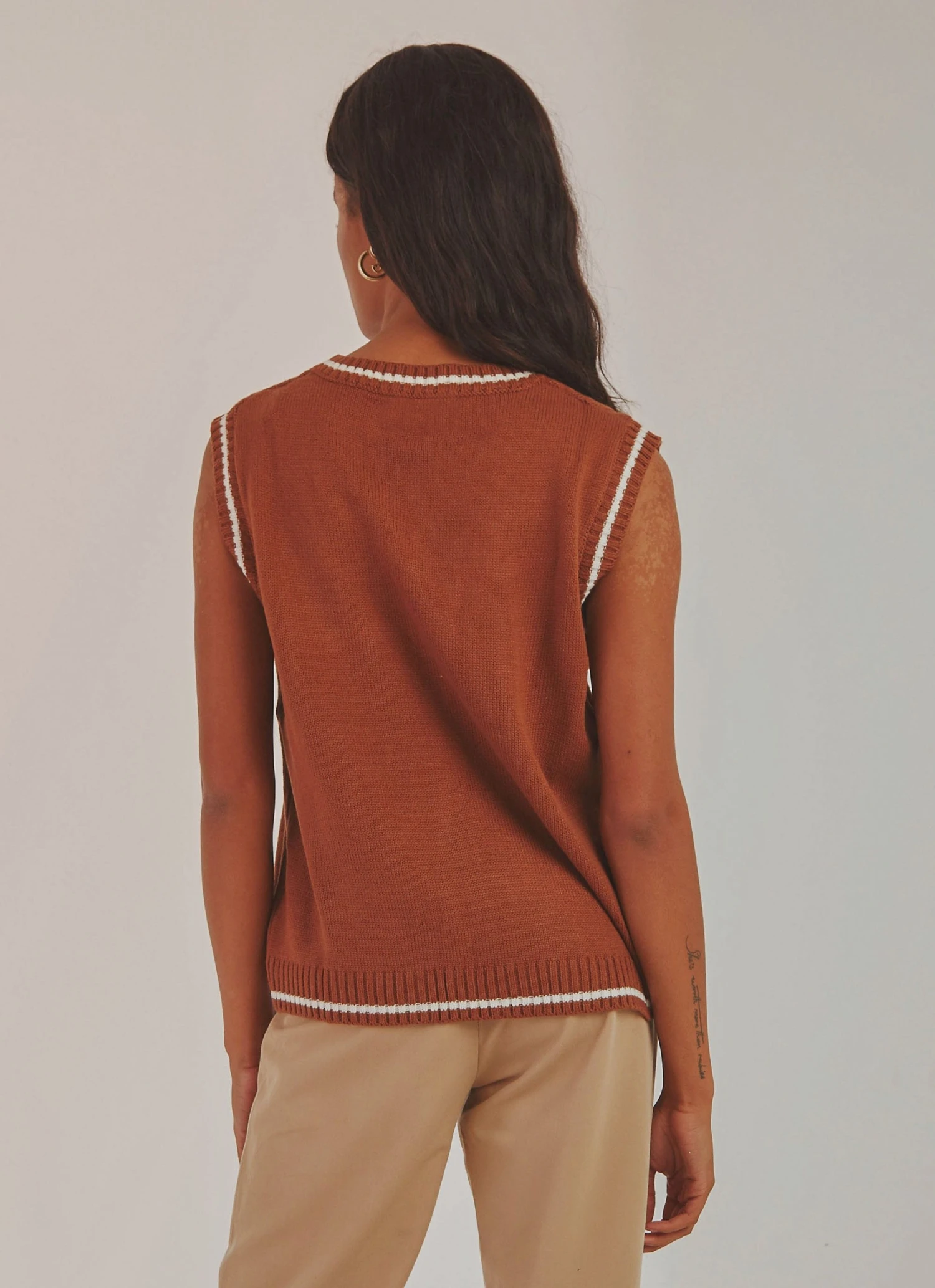 Peppermayo Centre Court Knit Vest - Choc Brown New & Most Loved Peppermayo Centre Court Knit Vest - Choc Brown New & Most Loved