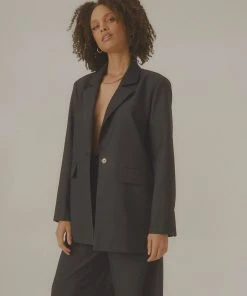 Vacancy Supply Rally Oversized Blazer - Charcoal New & Most Loved 12 Vacancy Supply Rally Oversized Blazer - Charcoal New & Most Loved