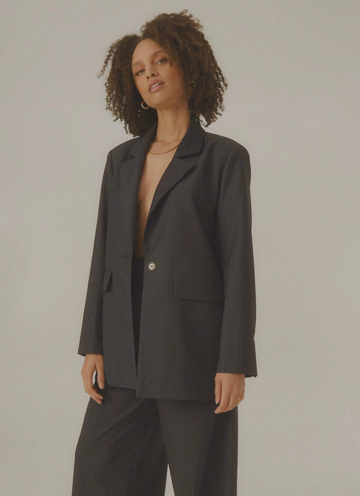 Vacancy Supply Rally Oversized Blazer - Charcoal New & Most Loved 7 Vacancy Supply Rally Oversized Blazer - Charcoal New & Most Loved