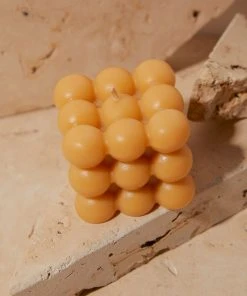 Manara Home Bubble Cube Candle - Coffee