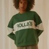 Rolla's Split Logo Sweater - Pine New & Most Loved