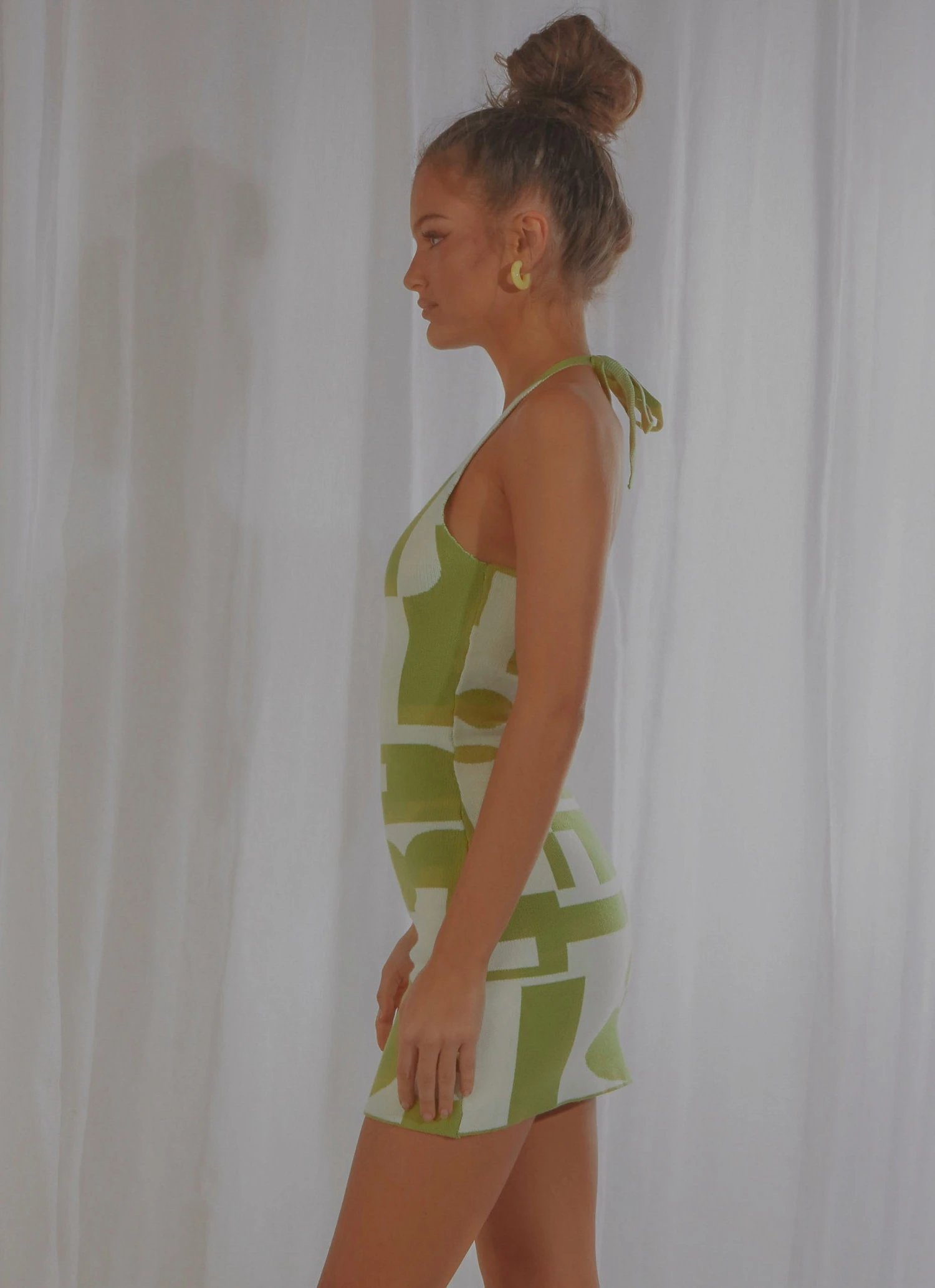 Peppermayo Exclusive New & Most Loved The Groove Knit Halter Dress - Lime Geo 7 Peppermayo Exclusive New & Most Loved The Groove Knit Halter Dress - Lime Geo