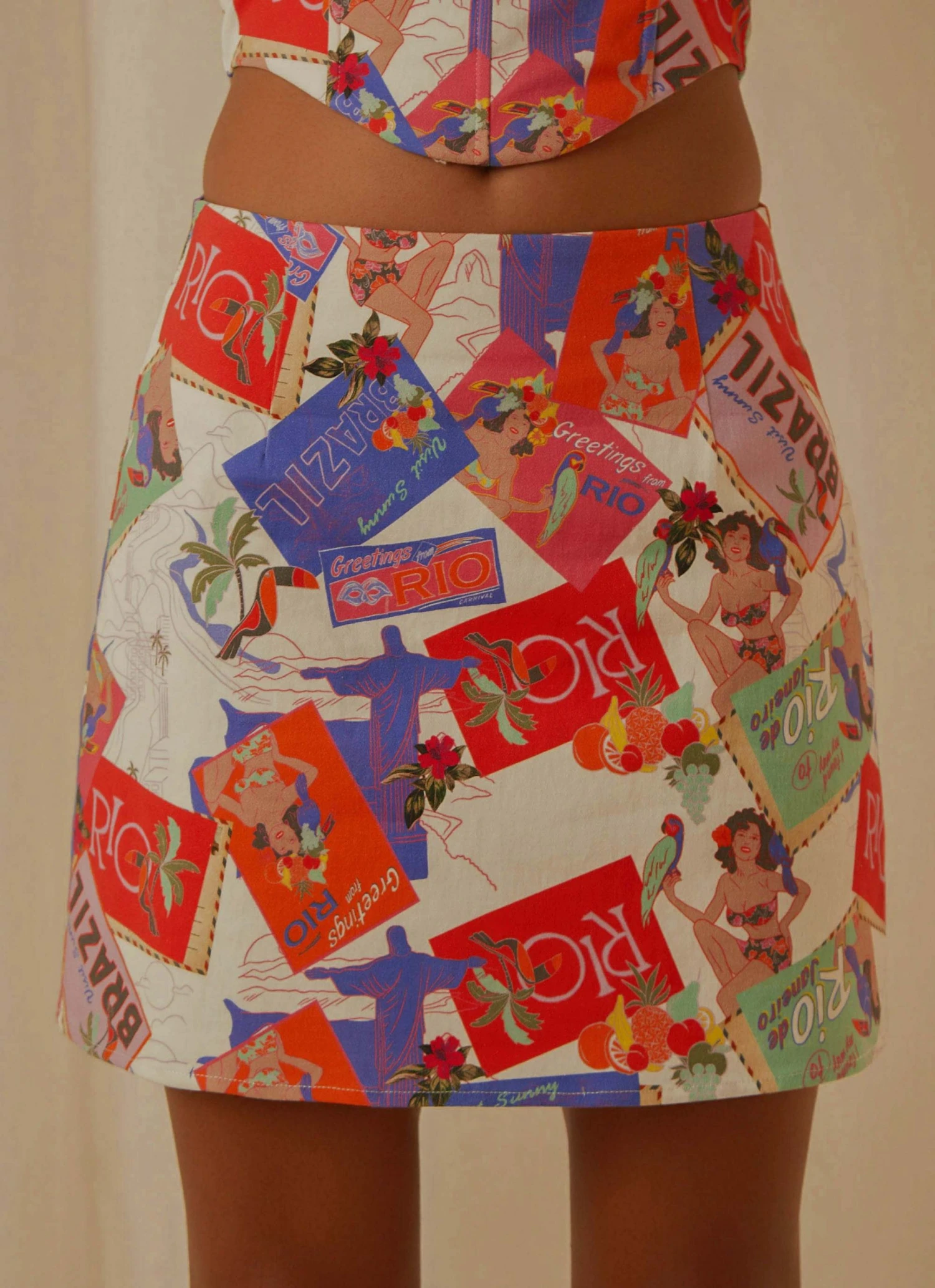 Peppermayo Exclusive Rooftop Drinks Mini Skirt - Stamp Travels Peppermayo Exclusive Rooftop Drinks Mini Skirt - Stamp Travels