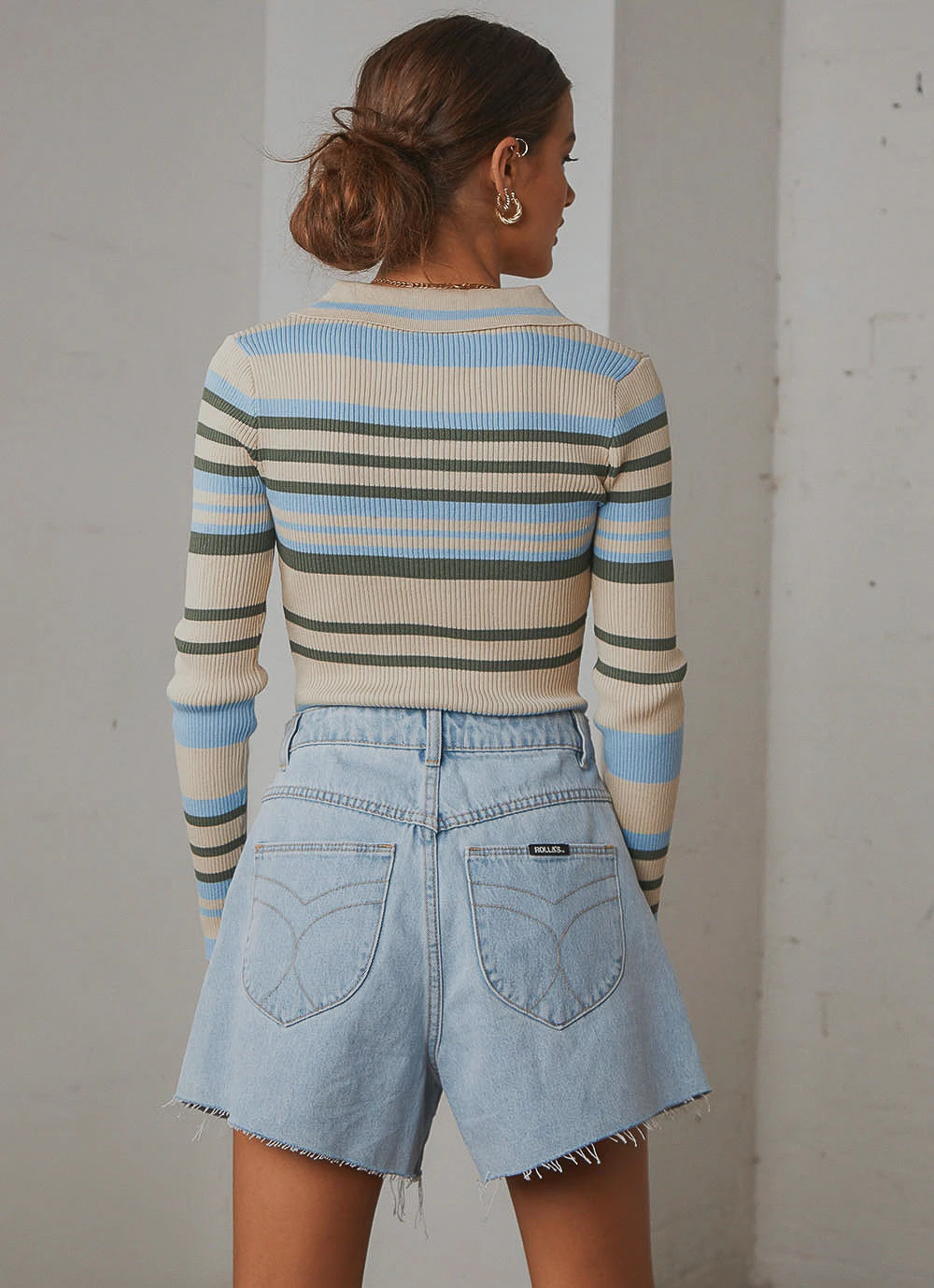 Peppermayo New & Most Loved 70s Nights Bodysuit - Blue Green Stripe 6 Peppermayo New & Most Loved 70s Nights Bodysuit - Blue Green Stripe