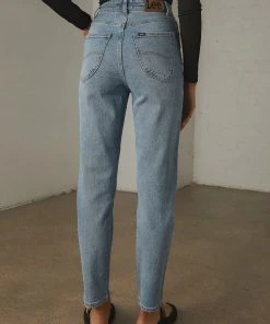 Lee Hourglass High Moms Jean - Bias Blue New & Most Loved 11 Lee Hourglass High Moms Jean - Bias Blue New & Most Loved