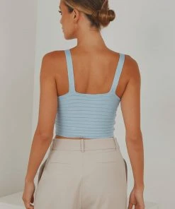 Peppermayo In Her Eyes Knit Crop - Blue 9 Peppermayo In Her Eyes Knit Crop - Blue