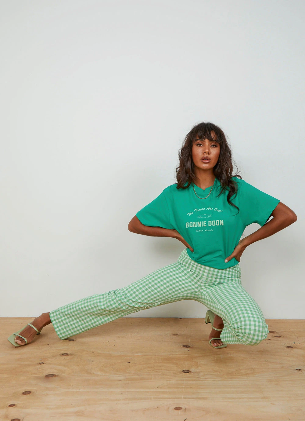 Peppermayo 90s Check Pants - Green Check New & Most Loved 4 Peppermayo 90s Check Pants - Green Check New & Most Loved