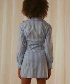 Peppermayo Exclusive Solana Shirt Dress - Blue Stripe