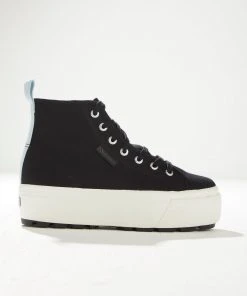 Superga 2705 Hi Top Tank - 999 Black