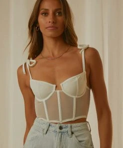 Kat The Label New & Most Loved Femme Bustier - White