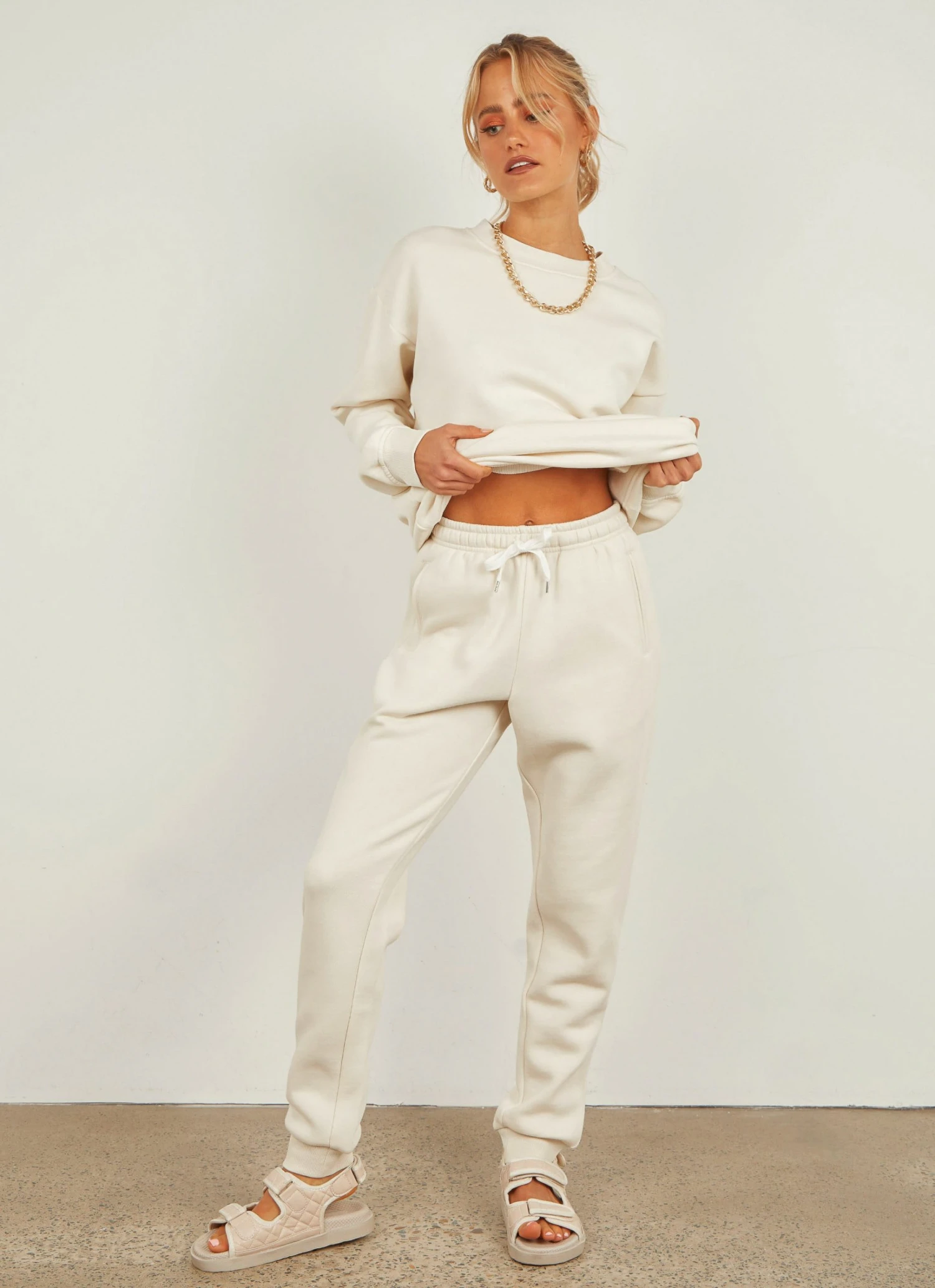 Nude Lucy Carter Classic Trackpant - Ecru Nude Lucy Carter Classic Trackpant - Ecru