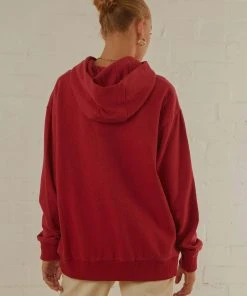 Afends New & Most Loved Grow Some Hemp Oversized Hood - Deep Red 11 Afends New & Most Loved Grow Some Hemp Oversized Hood - Deep Red