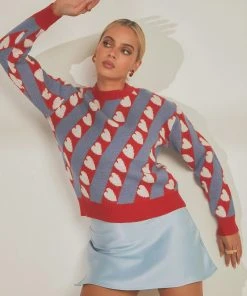 Peppermayo Home With You Knit Sweater - Red