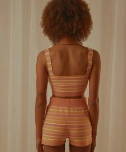 Peppermayo Exclusive New & Most Loved Love Train Knit Crop - Peach Multi Stripe 15 Peppermayo Exclusive New & Most Loved Love Train Knit Crop - Peach Multi Stripe