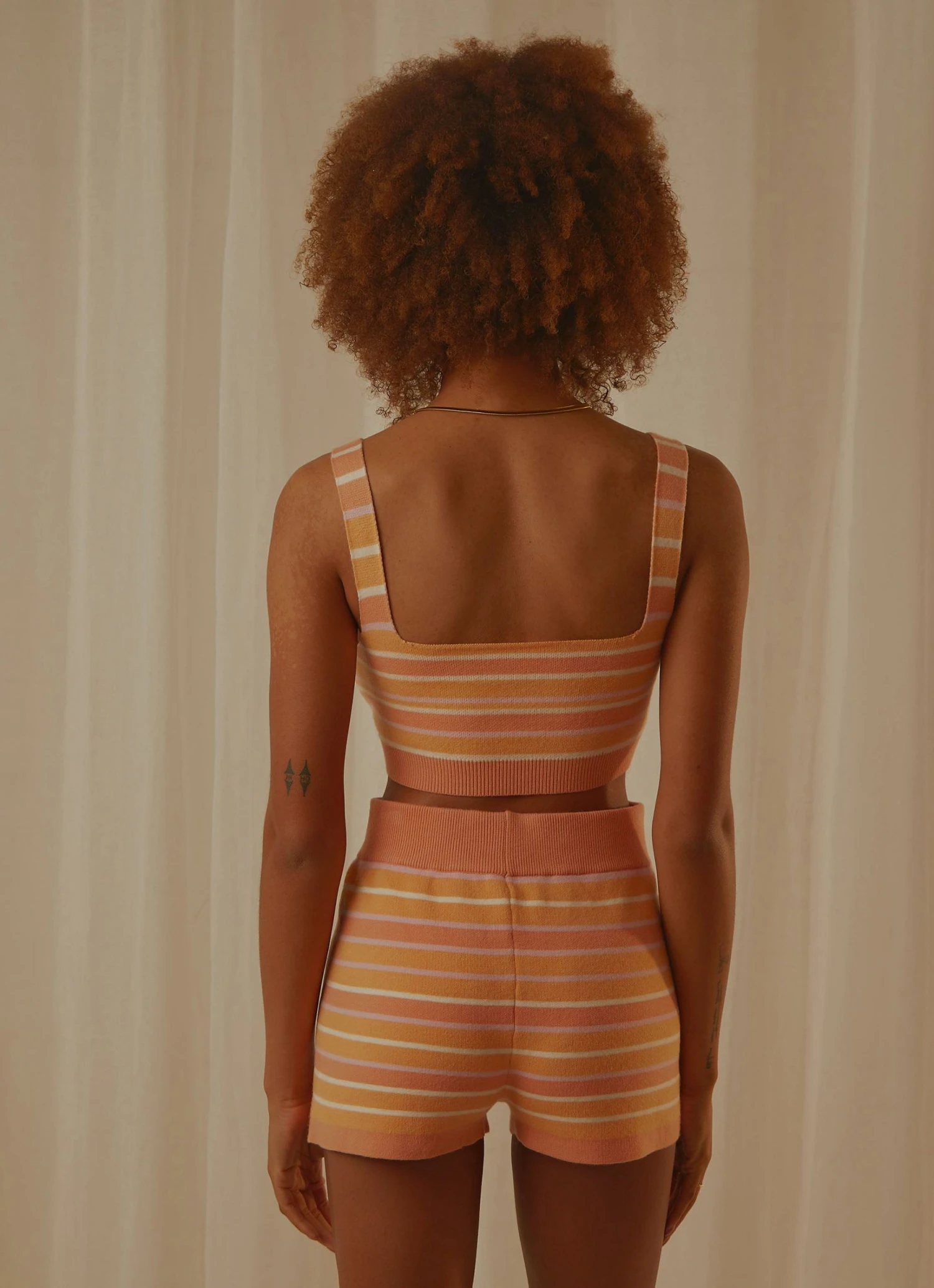 Peppermayo Exclusive New & Most Loved Love Train Knit Crop - Peach Multi Stripe 9 Peppermayo Exclusive New & Most Loved Love Train Knit Crop - Peach Multi Stripe