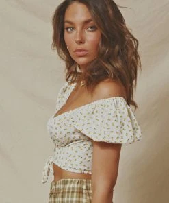 Peppermayo New & Most Loved Holiday Feels Crop - Yellow Floral