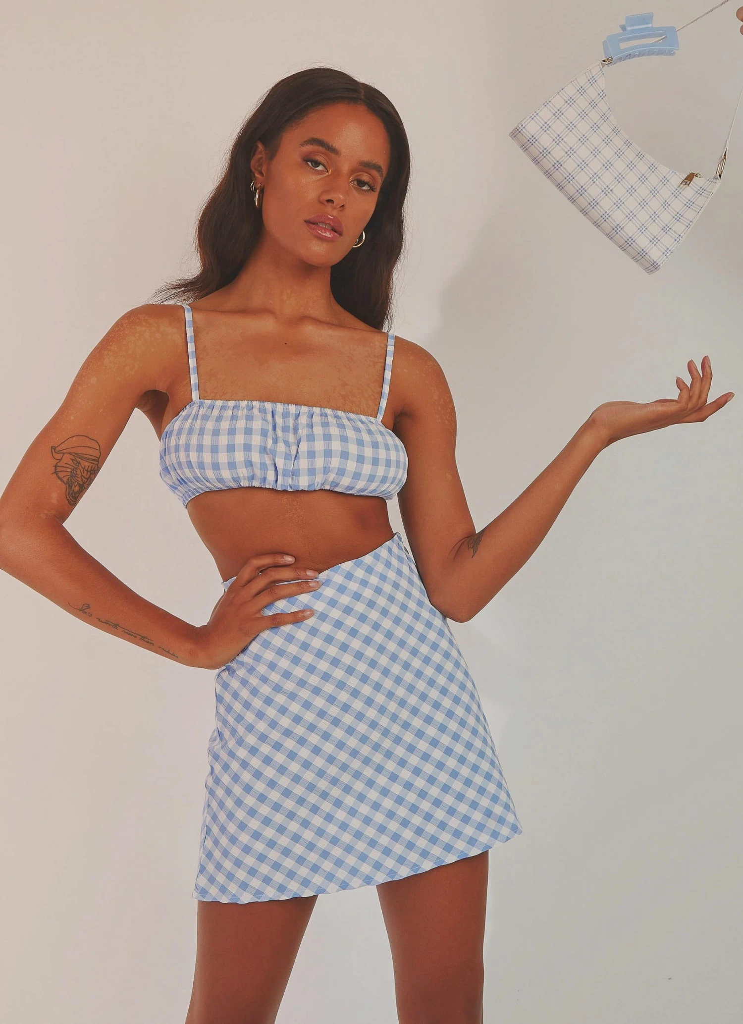Peppermayo New & Most Loved Same Love Crop Top - Blue Gingham 4 Peppermayo New & Most Loved Same Love Crop Top - Blue Gingham