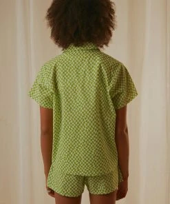 Peppermayo Exclusive Seventies Groove Shirt - Lime Warp Check New & Most Loved 7 Peppermayo Exclusive Seventies Groove Shirt - Lime Warp Check New & Most Loved