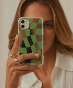 Peppermayo Time Warp IPhone Case - Gren Warp Check New & Most Loved