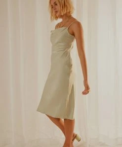 4th & Reckless Cole Dress - Mint Satin New & Most Loved