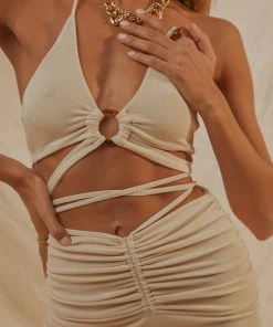 Peppermayo Exclusive Lila Crop Top - Ivory New & Most Loved