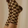 Peppermayo New & Most Loved Checking Out Socks - Choc Brown Check