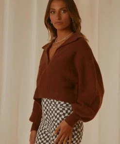 Peppermayo New & Most Loved All I Know Knit Sweater - Choc 10 Peppermayo New & Most Loved All I Know Knit Sweater - Choc