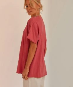 Afends New & Most Loved Slay Hemp Oversized Tee - Watermelon 8 Afends New & Most Loved Slay Hemp Oversized Tee - Watermelon