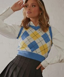 Peppermayo Canteen Knit Vest - Blue New & Most Loved