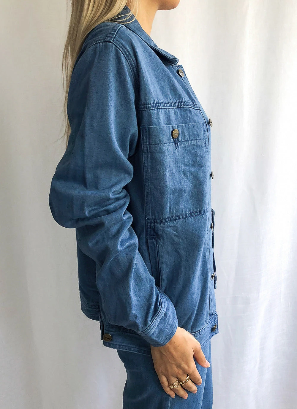 Afends Overtime Hemp Denim Jacket - Classic Blue 5 Afends Overtime Hemp Denim Jacket - Classic Blue