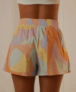 Peppermayo Exclusive Raffi Linen Shorts - Pastel Wave New & Most Loved 6 Peppermayo Exclusive Raffi Linen Shorts - Pastel Wave New & Most Loved