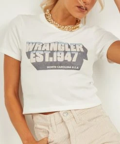 Wrangler Dreambound Rib Tee - Vintage White