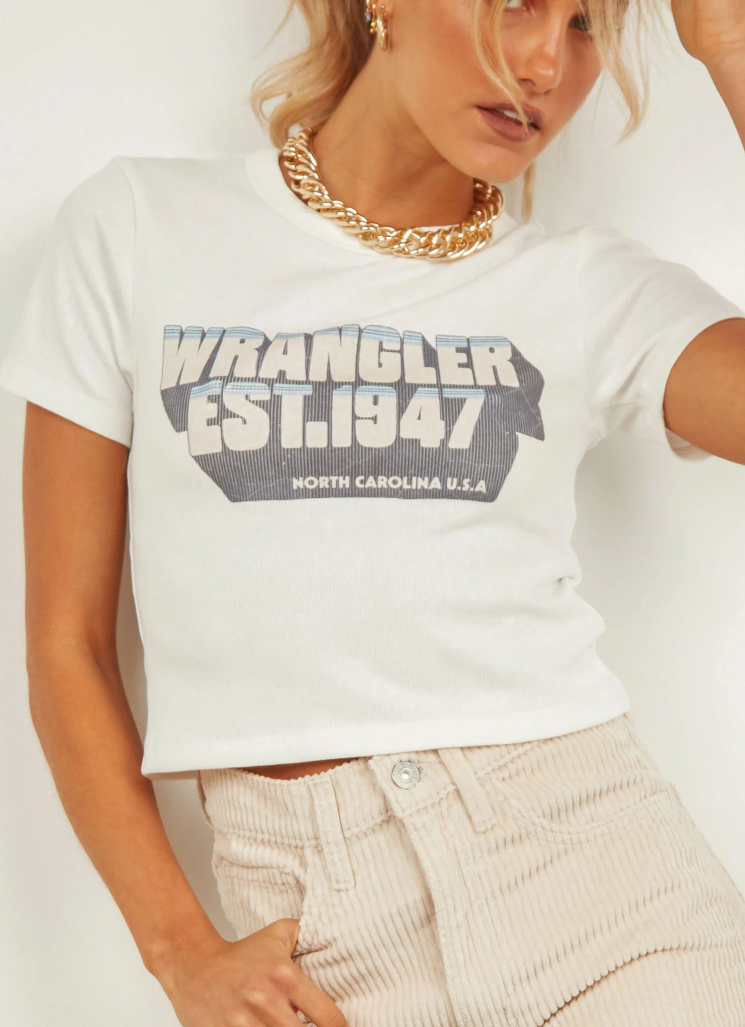 Wrangler Dreambound Rib Tee - Vintage White 3 Wrangler Dreambound Rib Tee - Vintage White