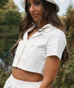 Peppermayo Exclusive New & Most Loved Wanderer Cord Crop - White