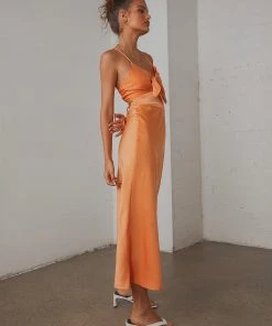 Peppermayo Model Check Midi Dress - Orange 10 Peppermayo Model Check Midi Dress - Orange