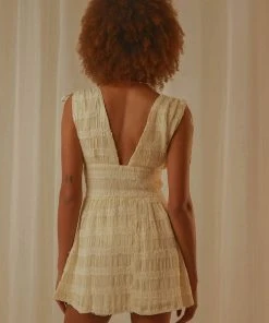 Peppermayo Exclusive Heartbreak Hotel Ruched Mini Dress - Creme 13 Peppermayo Exclusive Heartbreak Hotel Ruched Mini Dress - Creme